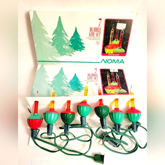 Vintage NOMA bubble lights set of two boxes 7 lights each - Picture 1 of 9